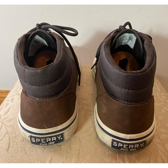 Sperry Mens Brown High-Top Sneakers Lace-Up Closure Size 8.5 - Picture 5 of 9